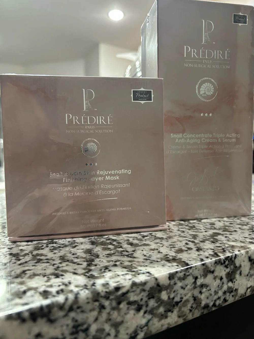 Prédiré Pink Snail Mucin Rejuvenating Mask & Anti-Aging Cream Set